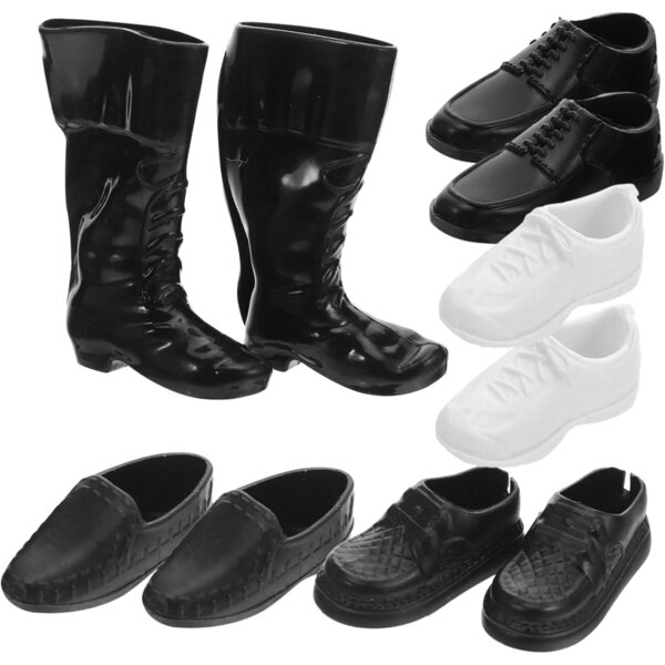 25 Paia Scarpe Miniatura Uomo Scala 1/6 - Accessori Dettagliati e Realistici per Case delle Bambole