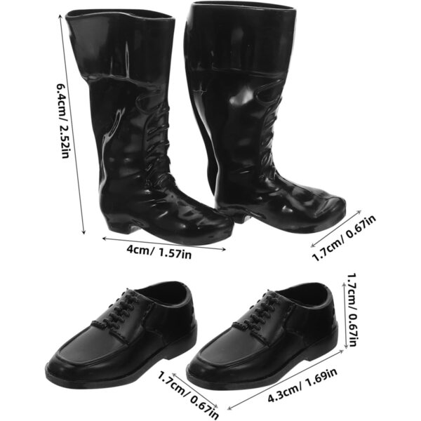 25 Paia Scarpe Miniatura Uomo Scala 1/6 - Accessori Dettagliati e Realistici per Case delle Bambole