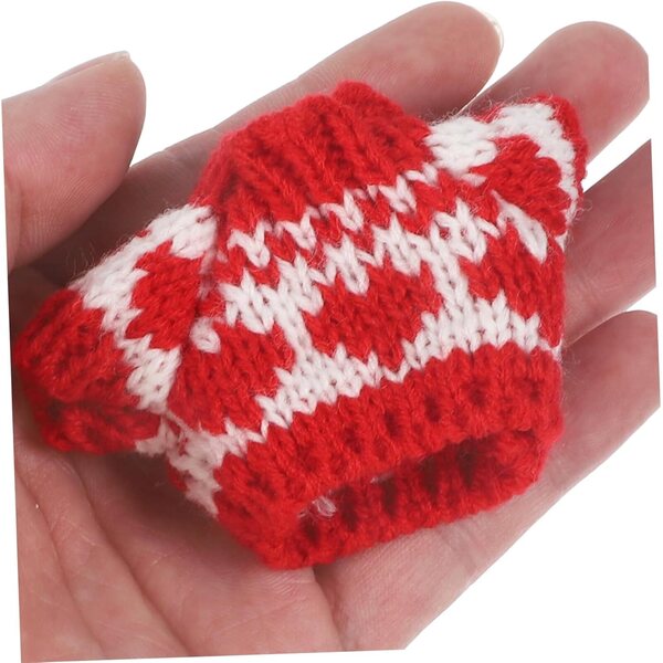 Set Abbigliamento Invernale Miniatura Toyvian per Bambole: Cappello, Guanti e Calzini