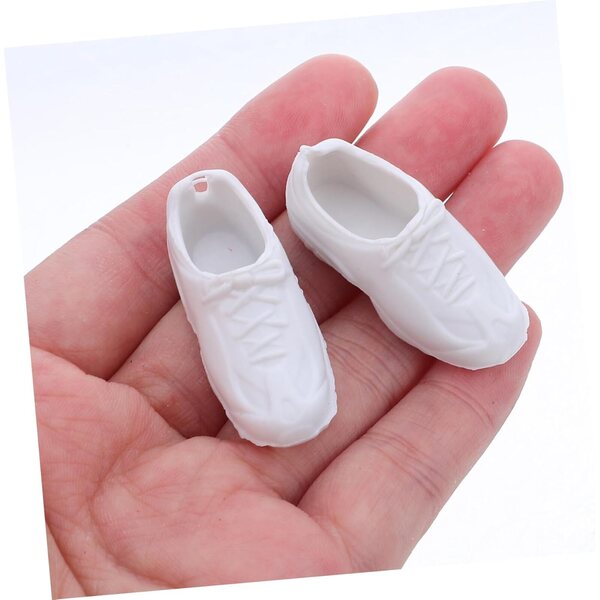 25 Paia Scarpe Miniature Nere Realistiche per Casa delle Bambole e Scenari Creativi