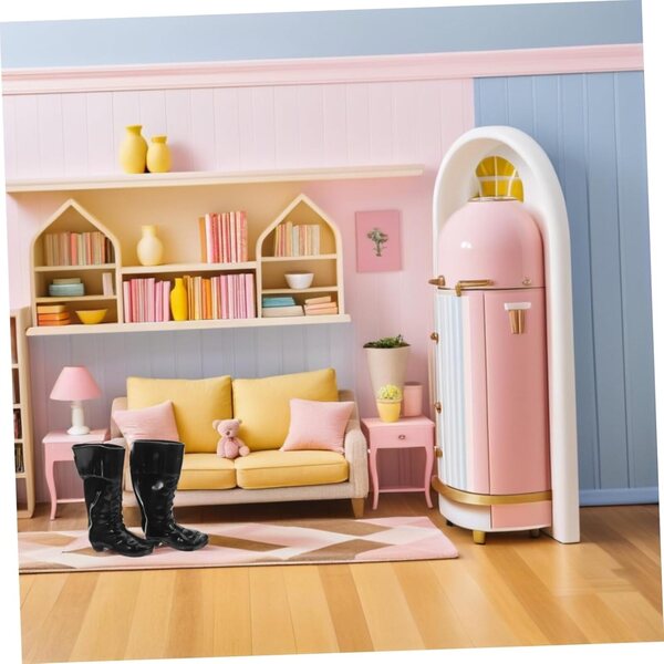 25 Paia Scarpe Miniature Nere Realistiche per Casa delle Bambole e Scenari Creativi