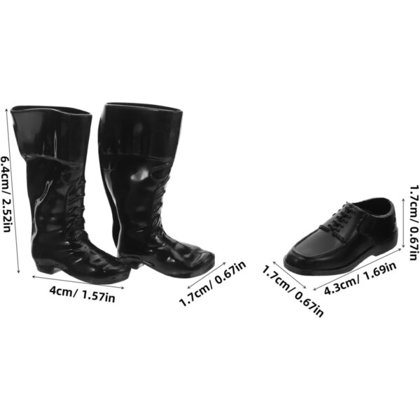 Vaguelly 25 paia scarpe in miniatura per bambole: stivali plastica accessori casa in scala