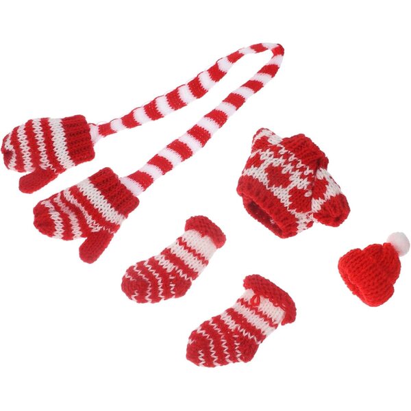 YARNOW Mini-winterkleding voor poppen: muts, handschoenen en sokken voor miniatuurhuizen