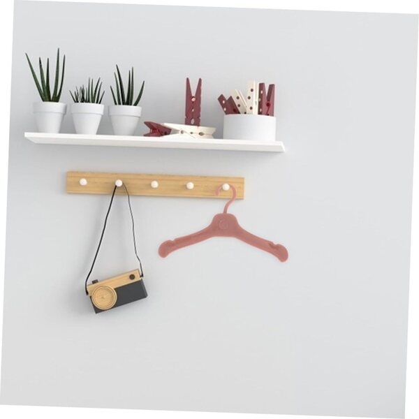 Hemobllo Set 100 braune Miniatur-Kleiderbügel für Puppenkleidung im Puppenhaus