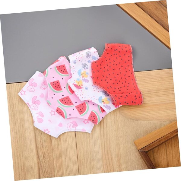 BESPORTBLE Set 4 Pannolini Lavabili e Riutilizzabili per Bambole con Stampa Colorata