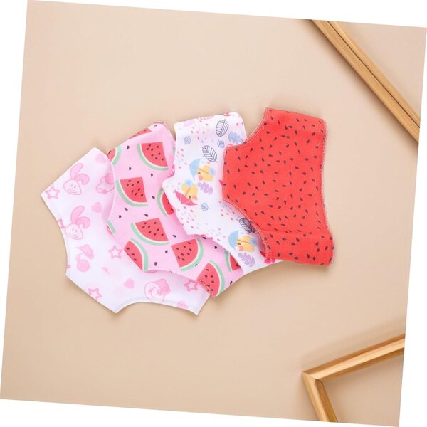 BESPORTBLE Set 4 Pannolini Lavabili e Riutilizzabili per Bambole con Stampa Colorata