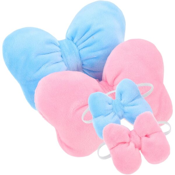 SOLUSTRE Set 2 Cravatte Fiocchi in Peluche per Bambole da 17 cm, Accessorio Bello e Morbido
