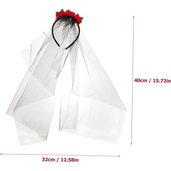 Costume Halloween Bambina con Gonna Tutù Tulle Colorata e Set Cosplay Sposa SAFIGLE