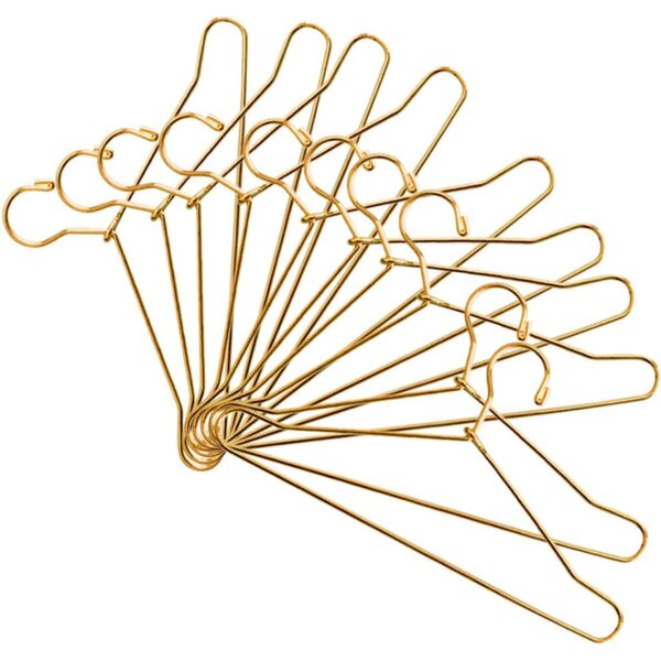 Gatuida Set 10 Mini Grucce Dorate in Ferro 12cm per Bambole e Animali Domestici