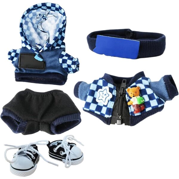 Kleidung und Accessoires für Puppen 15–17 cm, komplettes und kreatives Häkelmode-Set