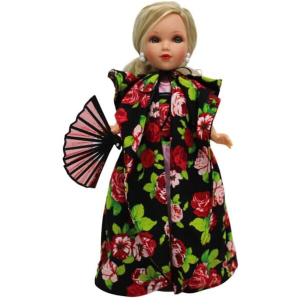 Set Abbigliamento Bambola 40 cm Folk Artigianato by Ion Fiz Modello Siviglia