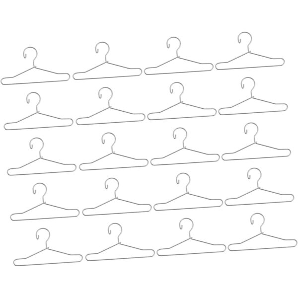 20 Mini Grucce in Metallo Argento per Vestiti di Bambole - Accessori Moda Bambini