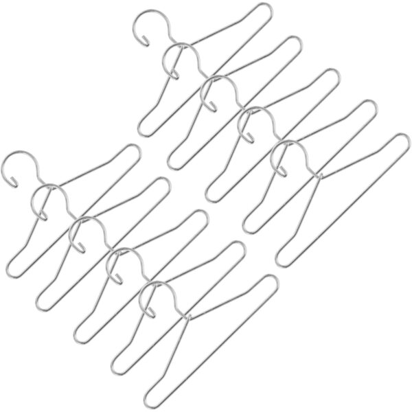 20 Mini Grucce in Metallo Argento per Vestiti di Bambole - Accessori Moda Bambini