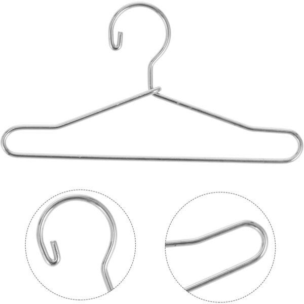 20 Mini Grucce in Metallo Argento per Vestiti di Bambole - Accessori Moda Bambini