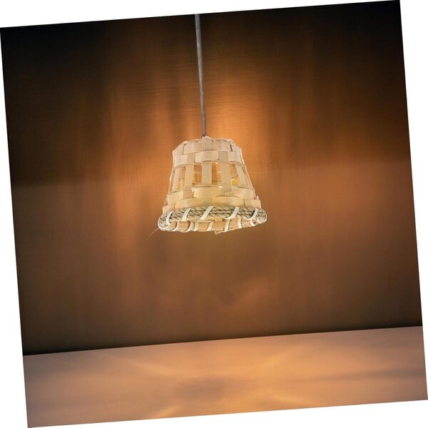 Mobestech 4 pezzi Paralume Mini in Bambù Intrecciato per Luci Stringa Decorativi