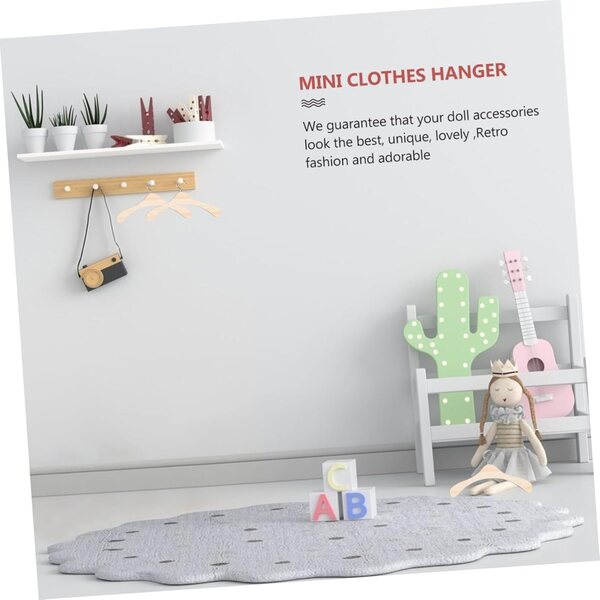 Didiseaon Grucce in Legno 12 cm per Bambole BJD - Set 20 Pezzi Organizzatore Cameretta