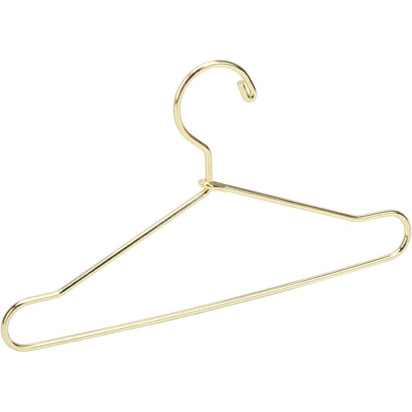Edelstahl-Kleiderbügel für Puppen, 10 Stück, 100 mm, Kleiderschrank-Organizer, Gold