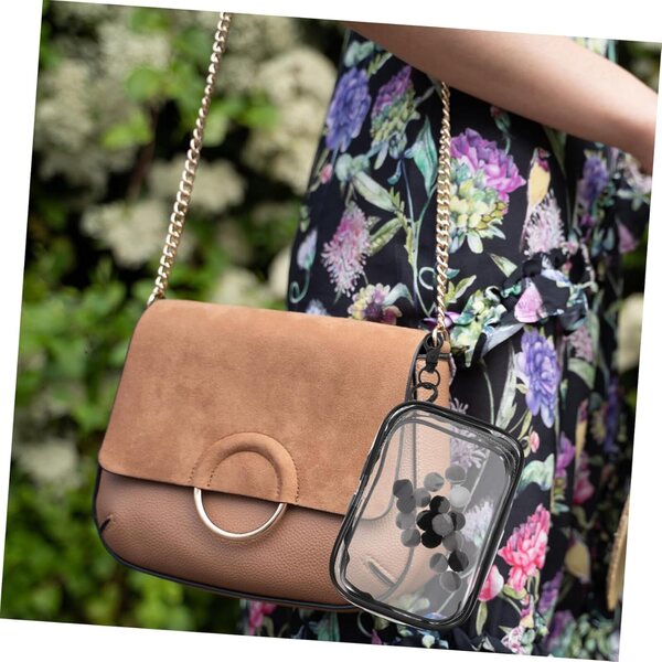 Transparente PVC-Tasche mit Doppelreißverschluss und Schlüsselring für Spielzeug und Stofftiere