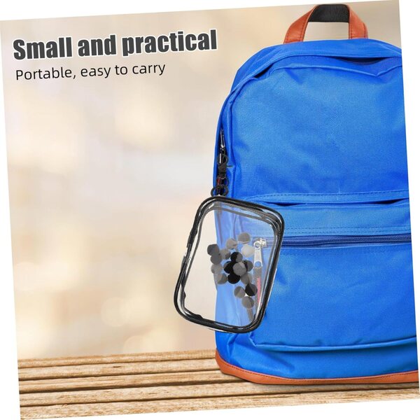 Transparente PVC-Tasche mit Doppelreißverschluss und Schlüsselring für Spielzeug und Stofftiere