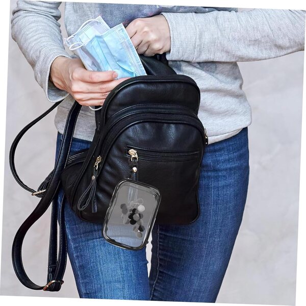 Transparente PVC-Tasche mit Doppelreißverschluss und Schlüsselring für Spielzeug und Stofftiere