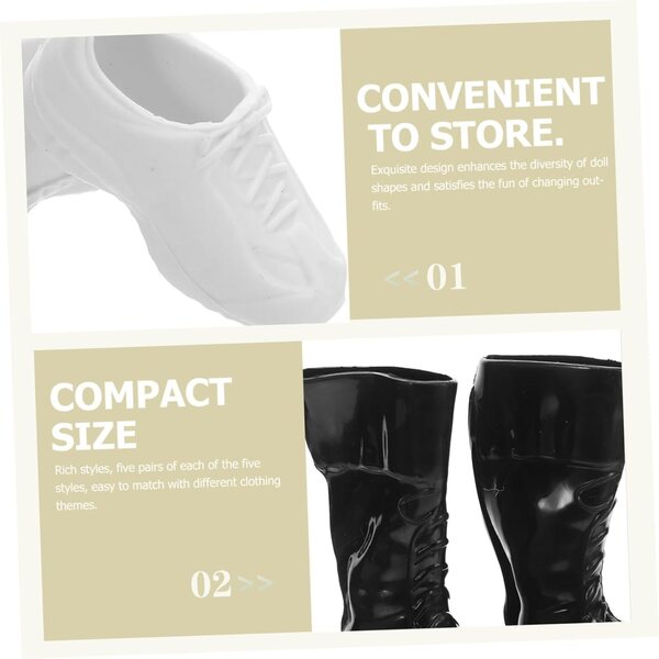 BESPORTBLE 25 Paar Mini-Schuhe für Puppen und Puppenhäuser – kreative und dekorative Accessoires