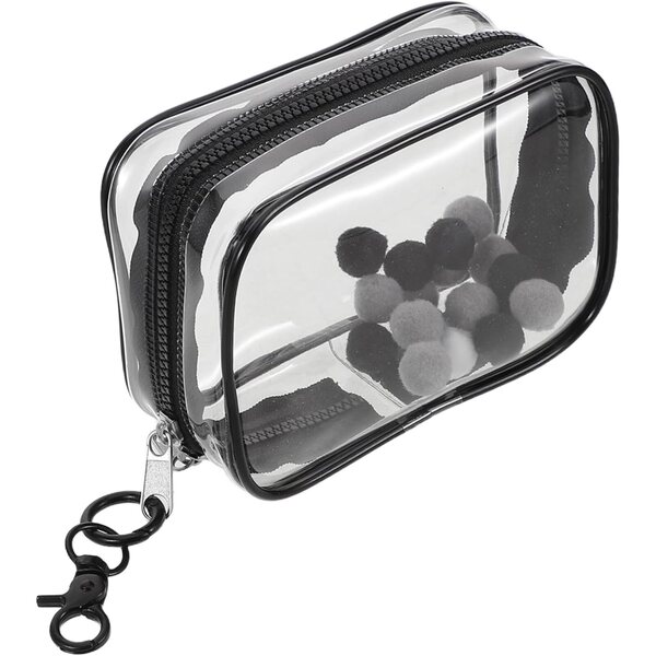iplusmile Borsa Trasparente con Cerniera per Giocattoli, Custodia Organizzatore Peluche 14x10x5,5 cm