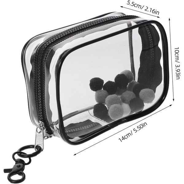 iplusmile Borsa Trasparente con Cerniera per Giocattoli, Custodia Organizzatore Peluche 14x10x5,5 cm