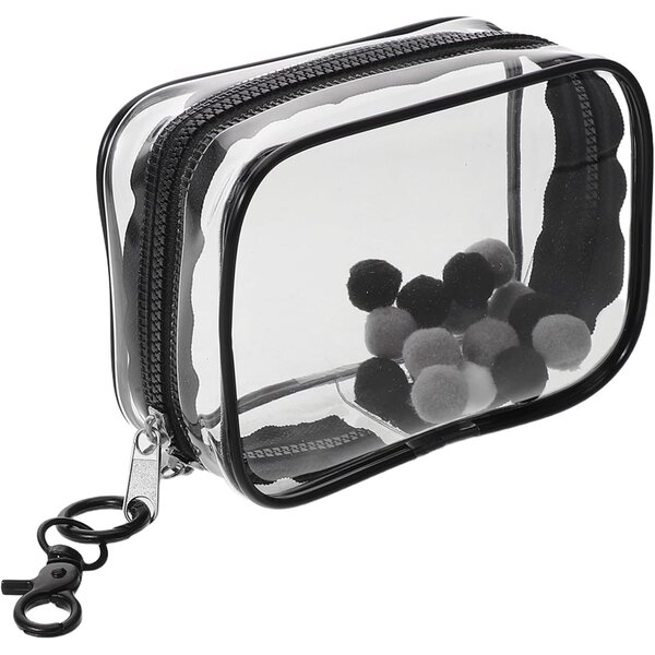 Borsa Trasparente COOLHIYA con Cerniera per Bambole, Peluche e Accessori - Custodia Portatile