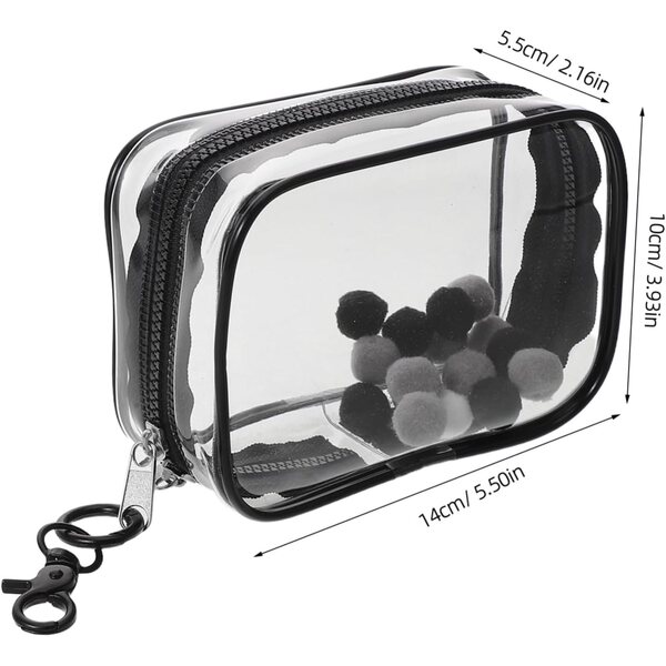Borsa Trasparente COOLHIYA con Cerniera per Bambole, Peluche e Accessori - Custodia Portatile
