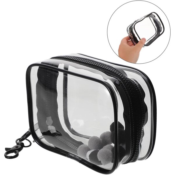 Borsa Trasparente COOLHIYA con Cerniera per Bambole, Peluche e Accessori - Custodia Portatile
