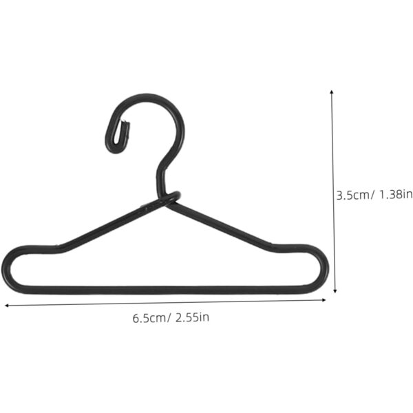 Beaupretty 50 grucce mini in ferro per vestiti di bambole, miniatura 6,5x3,5cm