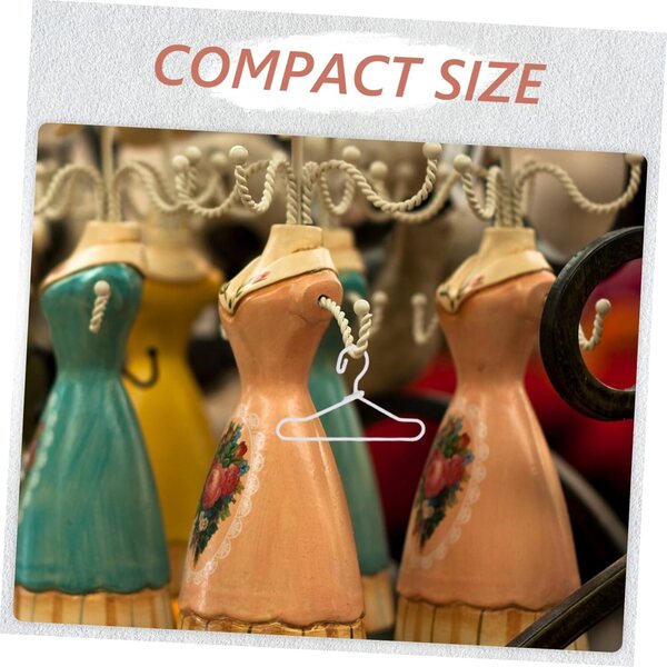Beaupretty 50 grucce mini in ferro per vestiti di bambole, miniatura 6,5x3,5cm
