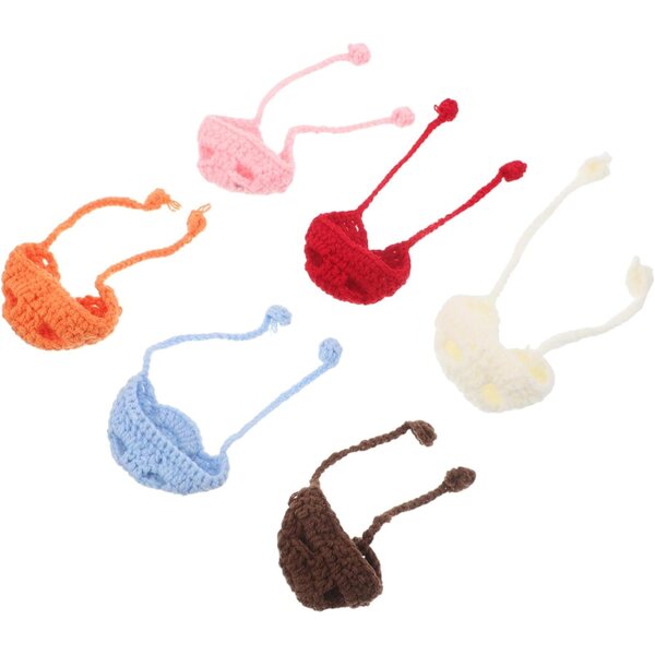 Beaupretty 6 farbige Mini-Flechthüte für kleine Figuren und dekorative Tiere