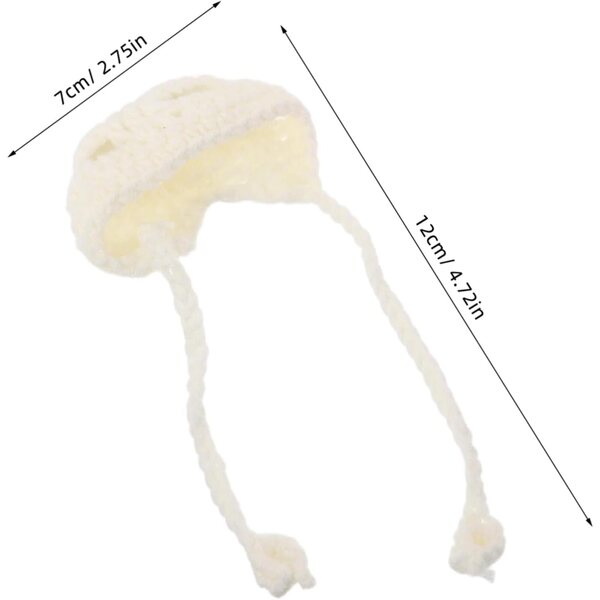 Beaupretty 6 farbige Mini-Flechthüte für kleine Figuren und dekorative Tiere