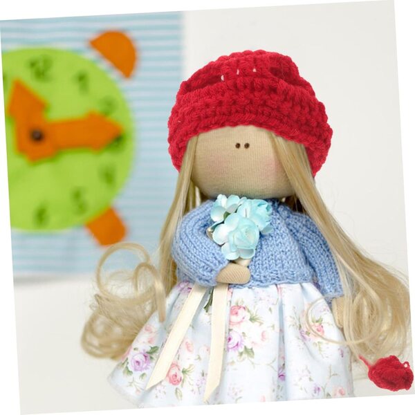 Beaupretty 6 farbige Mini-Flechthüte für kleine Figuren und dekorative Tiere