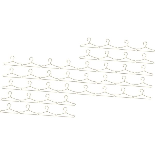 YARNOW 40 Mini-Kleiderbügel aus goldenem Metall, 6,5 x 3,6 cm, für Puppenhäuser und Spielzeug