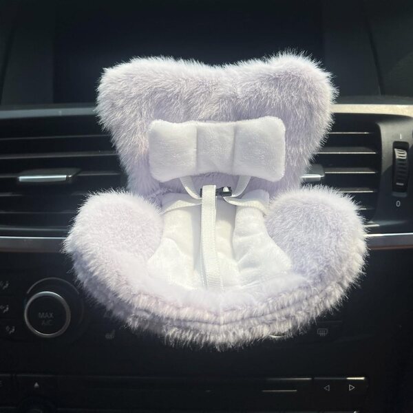 Seggiolino Auto in Peluche Gissroys per Bambole 10-17 cm con Clip Ventilazione Colorata