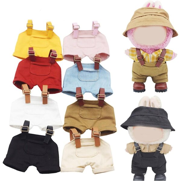 Tuta per bambole 17 cm Gissroys con bretelle regolabili in poliestere lavabile