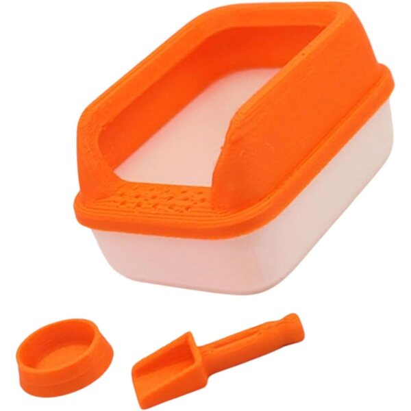Gissroys Miniatur-Spielset mit Katzentoilette und Futternapf im Maßstab 1:12