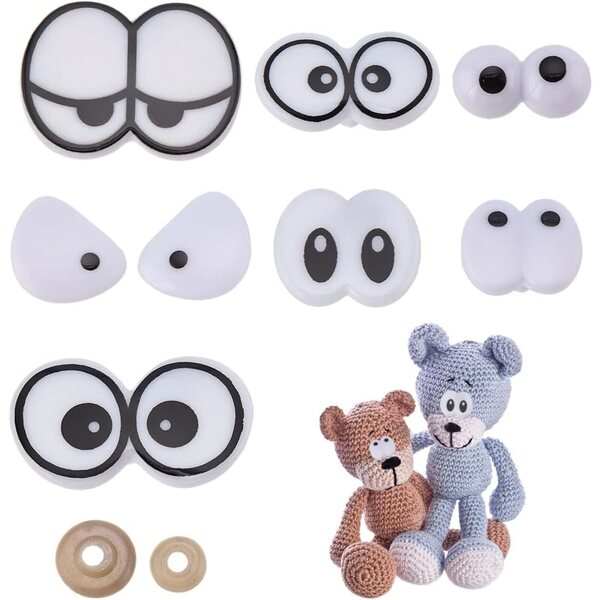 80 Set Occhi di Sicurezza in Resina per Bambole 8 Stili Artigianato Creativo