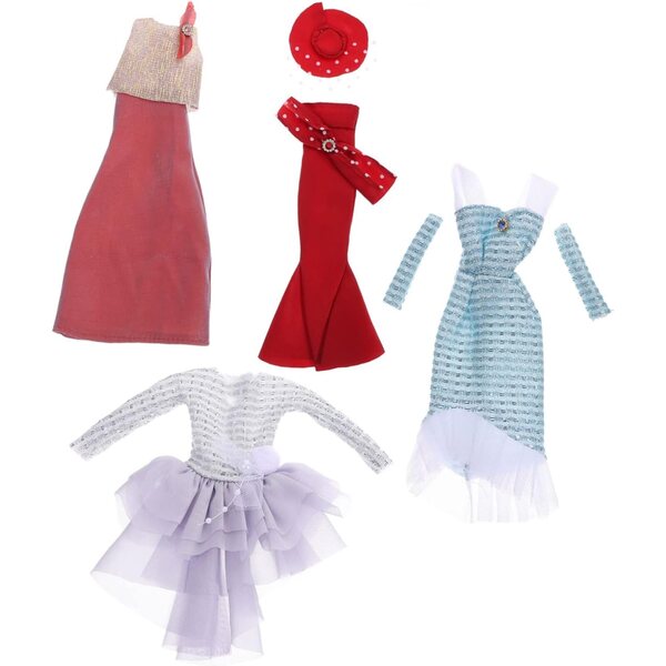 YARNOW 4 Sets elegante Kleidung für farbenfrohes Puppenspielzeug, leicht zu tragen