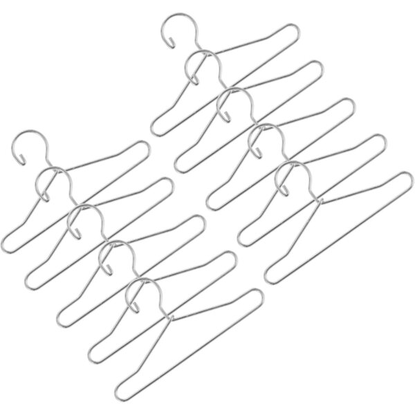 Mini Grucce in Metallo Argento 20 Pezzi per Vestiti di Bambole - Accessori Cameretta