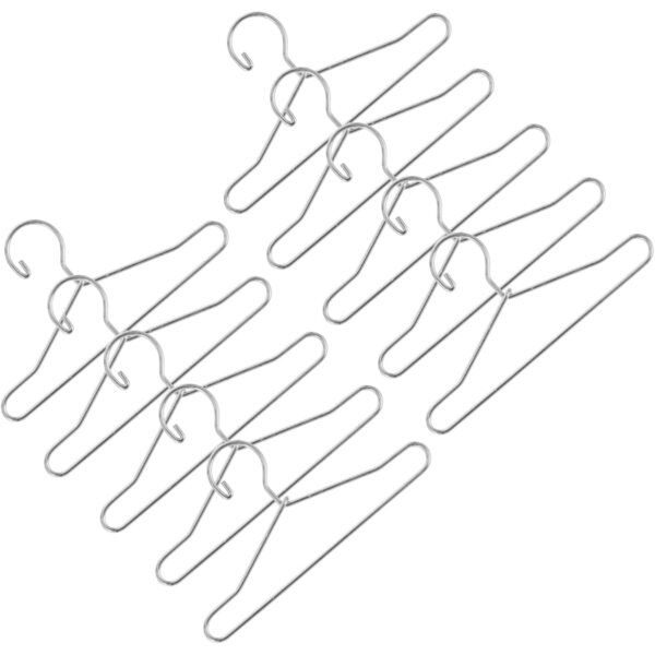 20 Mini-Metall-Kleiderbügel 6,5 cm für Puppen-Kinderzimmer-Organizer