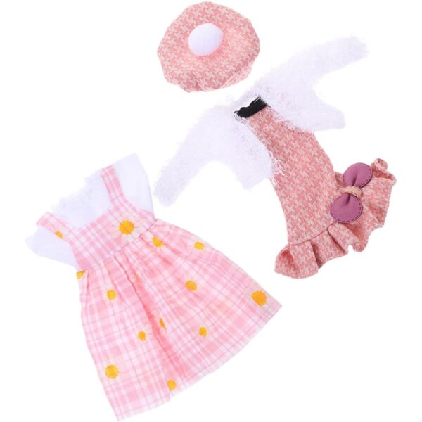 Set Abbigliamento per Giocattoli con Gonna Decorativa e Peluche Rosa WEKAMOS