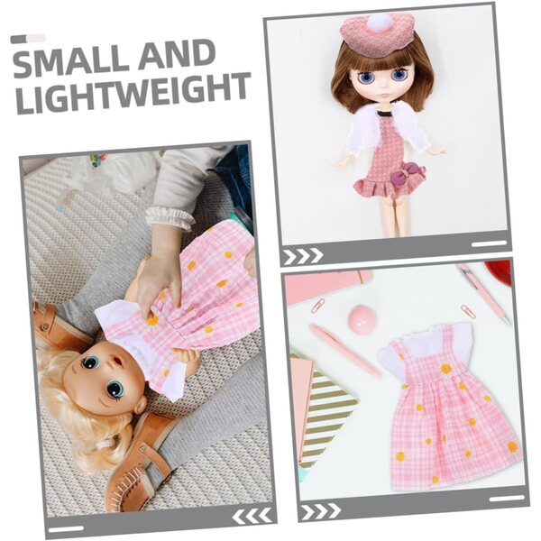 Set Abbigliamento per Giocattoli con Gonna Decorativa e Peluche Rosa WEKAMOS