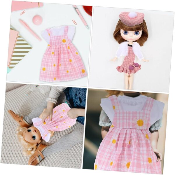Set Abbigliamento per Giocattoli con Gonna Decorativa e Peluche Rosa WEKAMOS