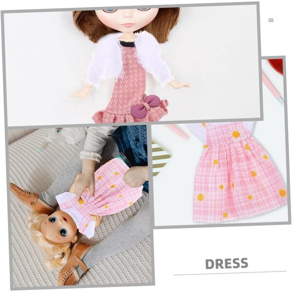 Set Abbigliamento per Giocattoli con Gonna Decorativa e Peluche Rosa WEKAMOS