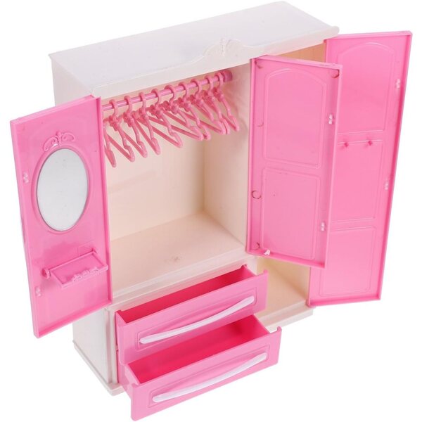 Mini grucce appendiabiti rosa per mobili di bambole – 20 pezzi casa in miniatura