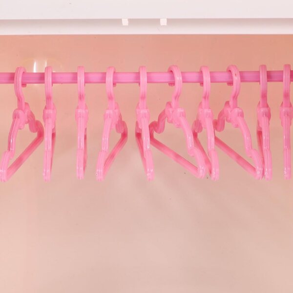 Mini grucce appendiabiti rosa per mobili di bambole – 20 pezzi casa in miniatura