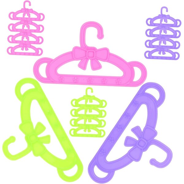 ERINGOGO 15 Mini Gruccie Colorate Rosa Verde Viola per Vestiti delle Bambole